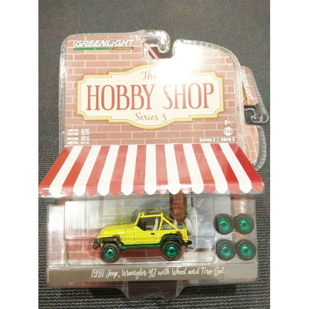 GREENLIGHT 97030 D HOBBY SHOP 1991 JEEP WRANGLER YJ 1/64 with WHEEL & TIRE Chase 